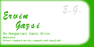 ervin gazsi business card